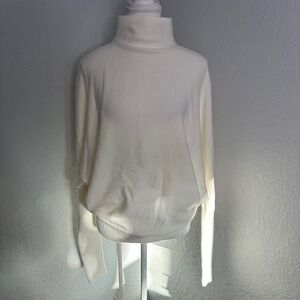 French Connection Womens Cream Turtleneck Long Sleeve Sweater size small